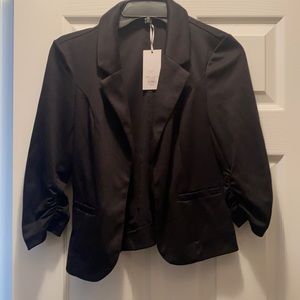 Candies knit blazer with lace trim 3/4 sleeve Sz M